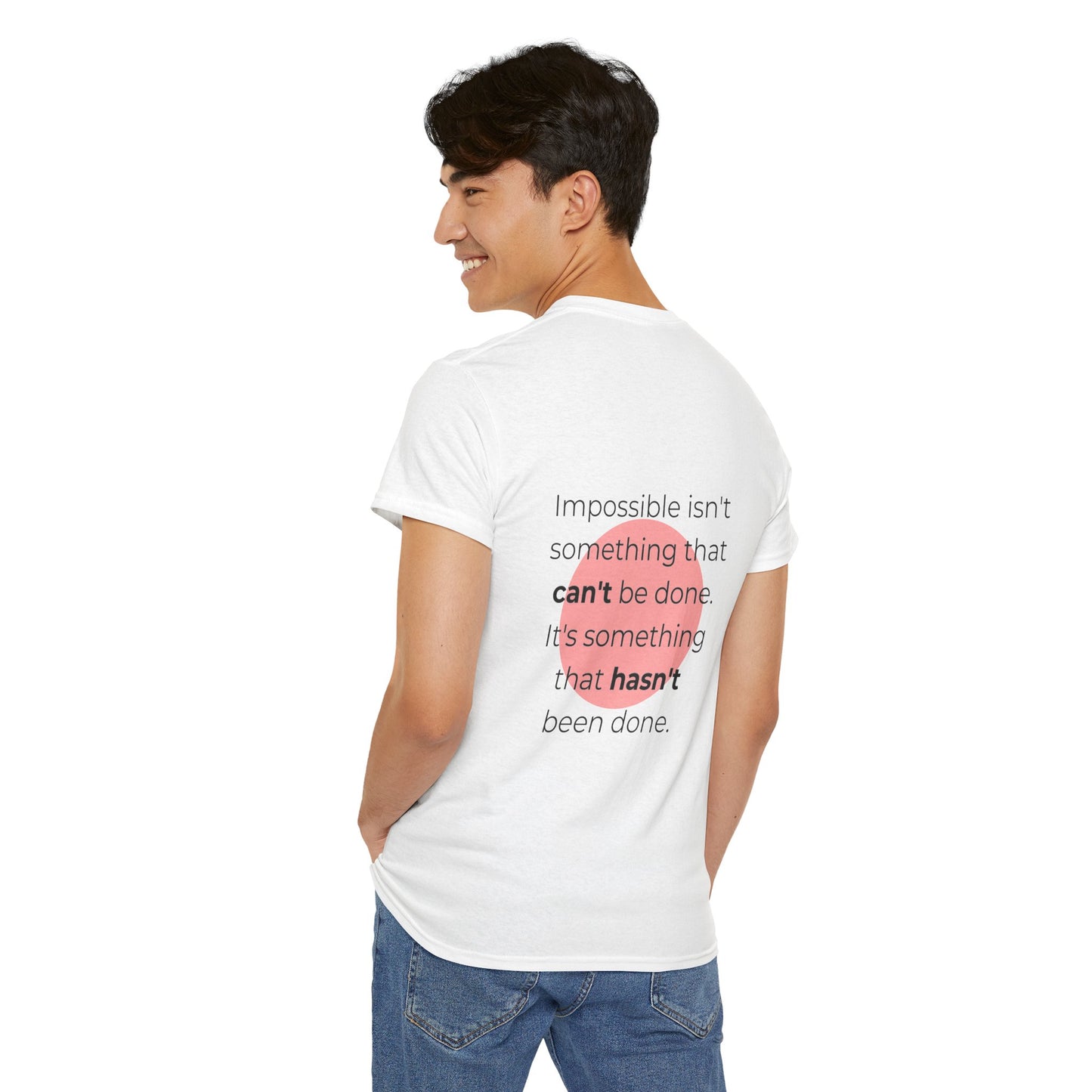 Motivational Unisex Heavy Cotton Tee - "Impossible Isn't" Inspirational Graphic T-Shirt