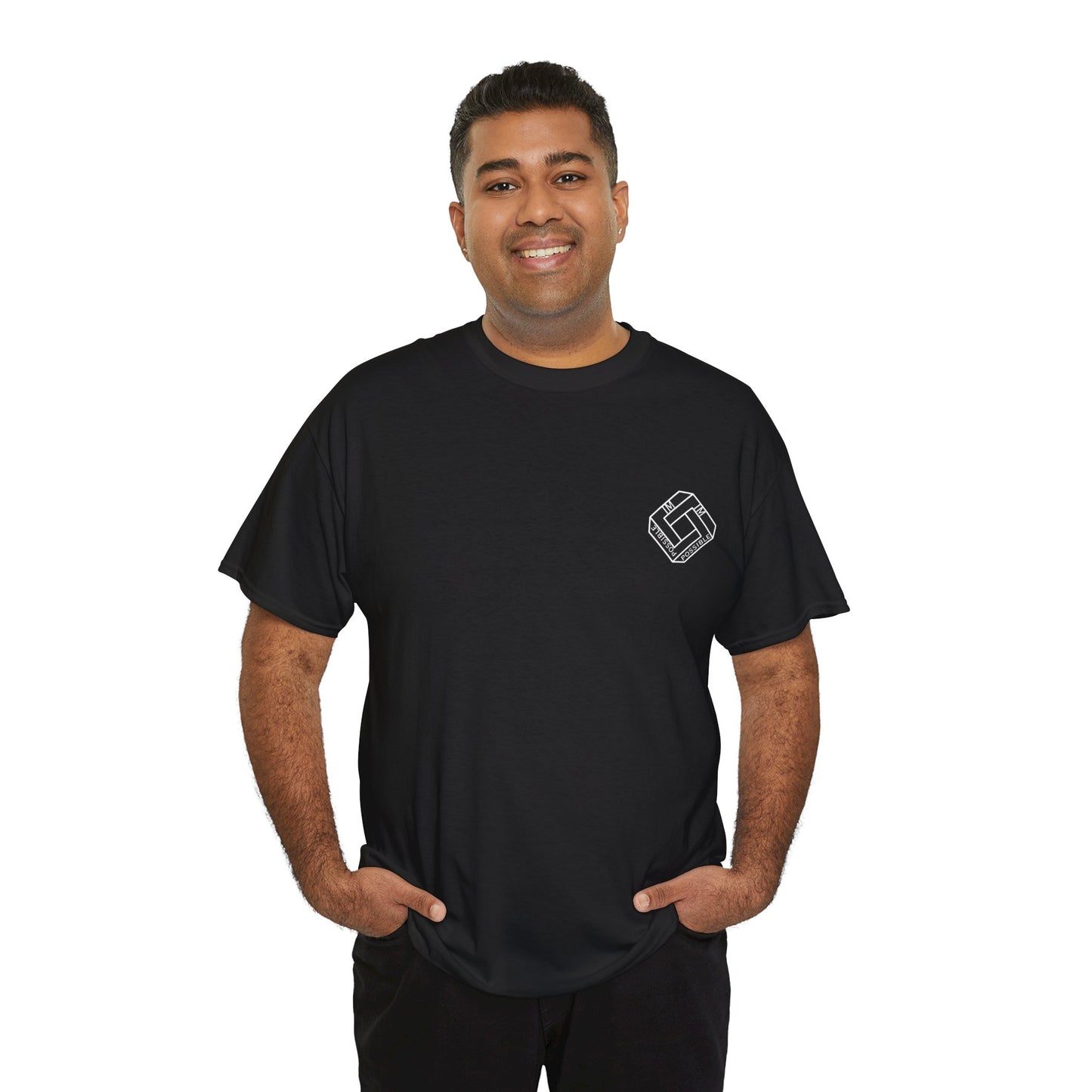 Motivational Unisex Heavy Cotton Tee - "Impossible Isn't" Inspirational Graphic T-Shirt