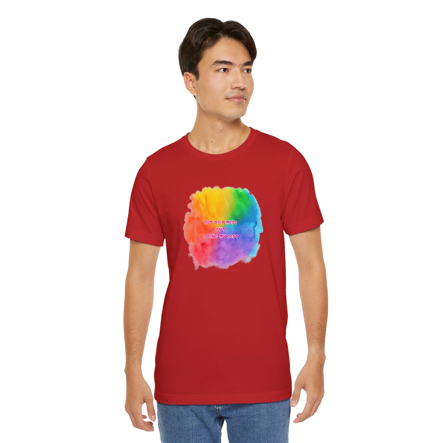 Rainbow Watercolor Unisex T-Shirt - Bit of a Mess