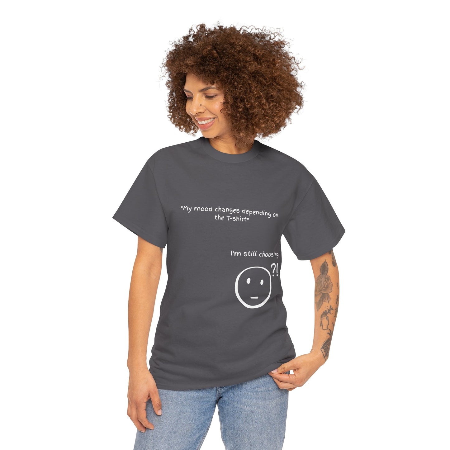 Mood Swing Unisex Heavy Cotton Tee – Perfect for Moments of Indecision!