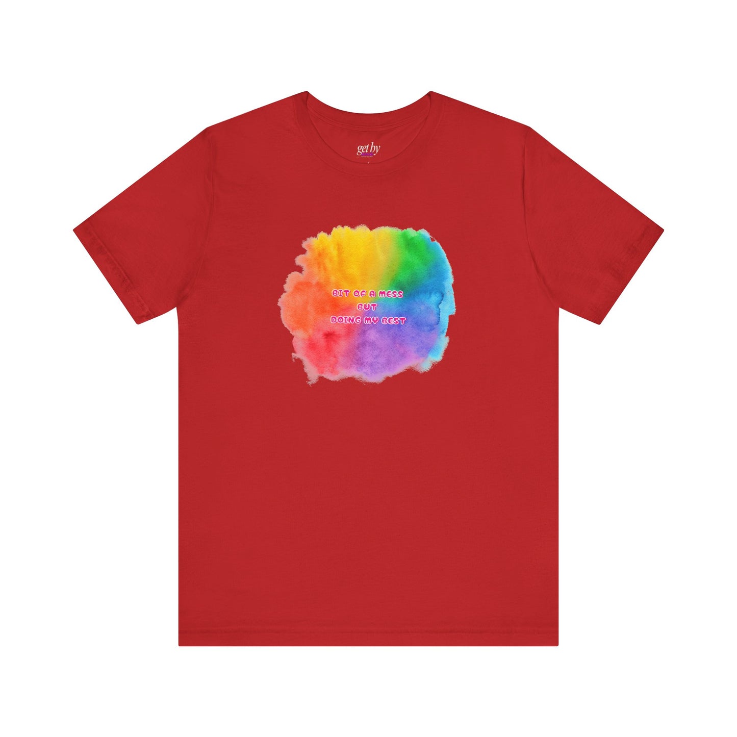 Rainbow Watercolor Unisex T-Shirt - Bit of a Mess