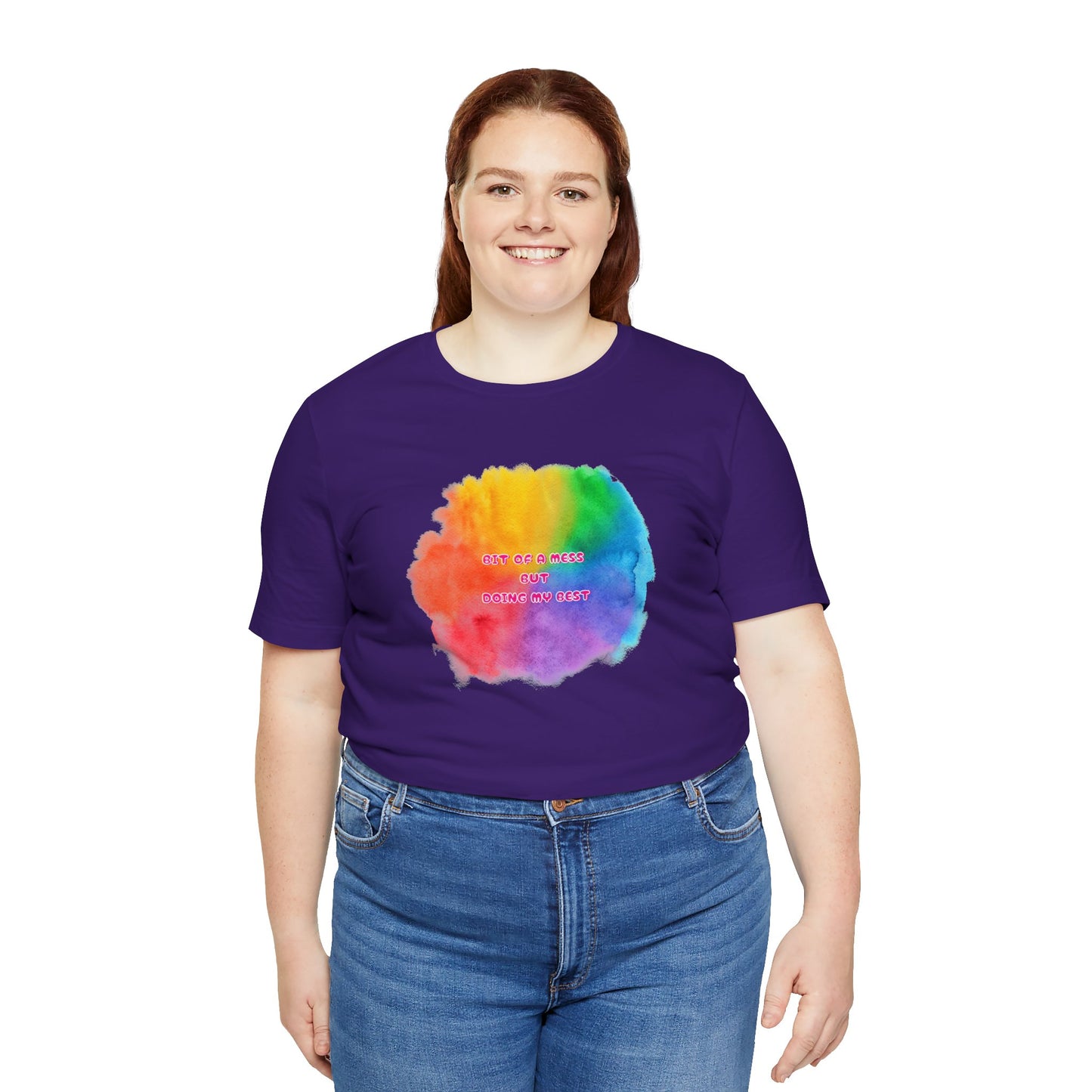 Rainbow Watercolor Unisex T-Shirt - Bit of a Mess