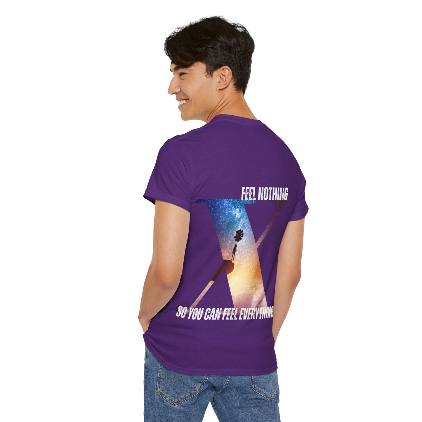 Unisex Heavy Cotton Tee - "Feel Nothing, So You Can Feel Everything" - Cosmic Vibes T-Shirt
