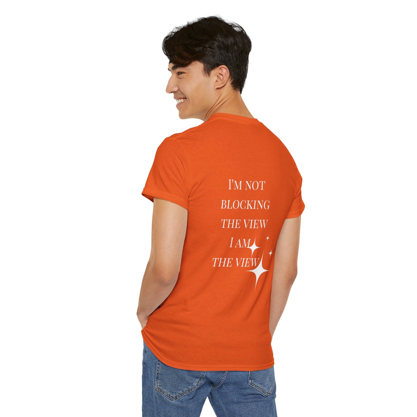 Feel-Good Unisex Heavy Cotton Tee - "I'm Not Blocking the View, I Am the View"