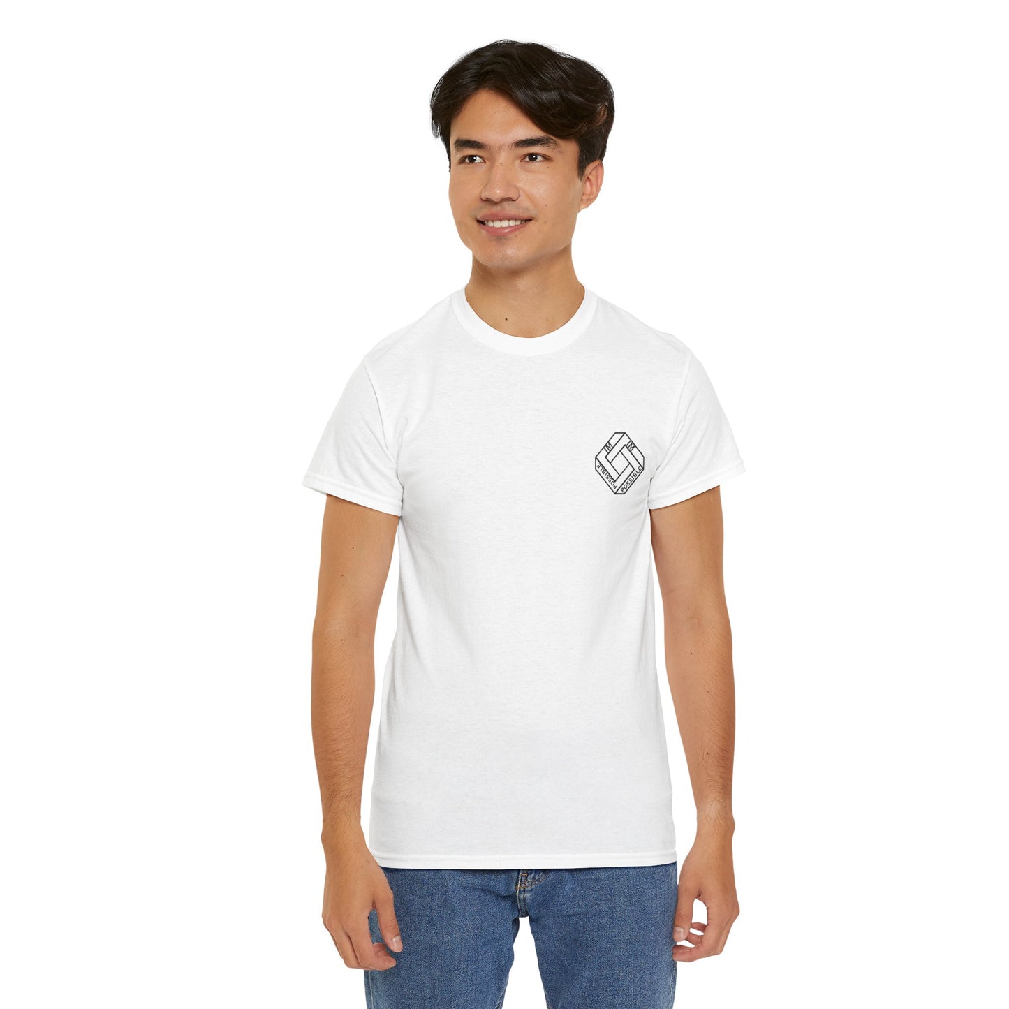 Motivational Unisex Heavy Cotton Tee - "Impossible Isn't" Inspirational Graphic T-Shirt