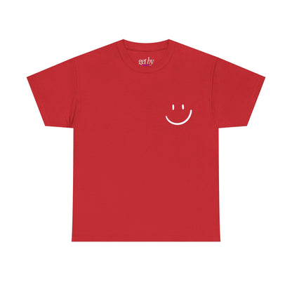 Unisex Heavy Cotton Tee - Smiley Face & Heartfelt Quote T-Shirt