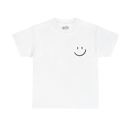 Unisex Heavy Cotton Tee - Smiley Face & Heartfelt Quote T-Shirt