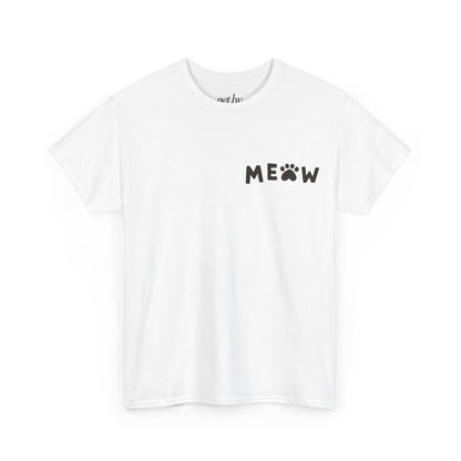 Cute Cat Lover Unisex Tee - "Meow" & "Introverted, but willing to discuss cats"