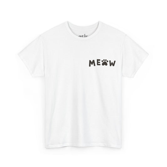 Cute Cat Lover Unisex Tee - "Meow" & "Introverted, but willing to discuss cats"