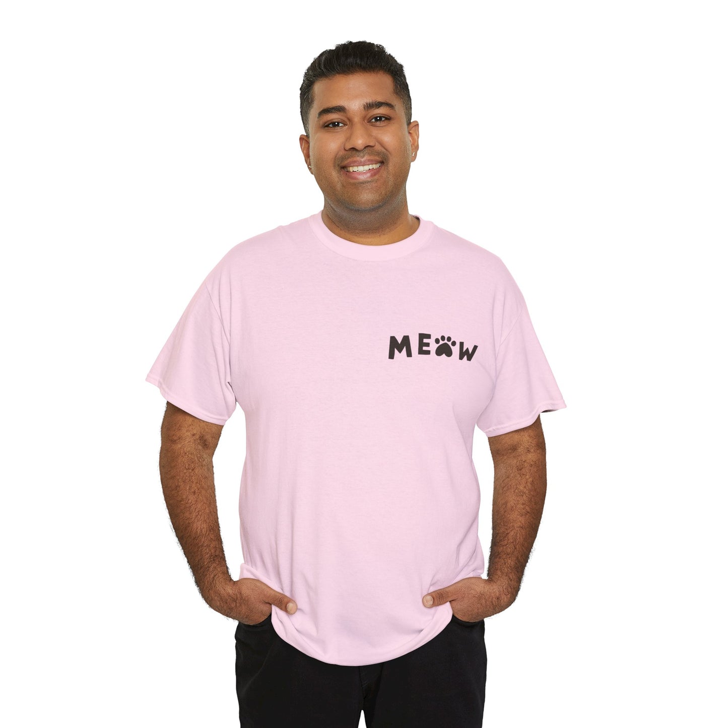 Cute Cat Lover Unisex Tee - "Meow" & "Introverted, but willing to discuss cats"