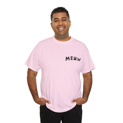 Cute Cat Lover Unisex Tee - "Meow" & "Introverted, but willing to discuss cats"