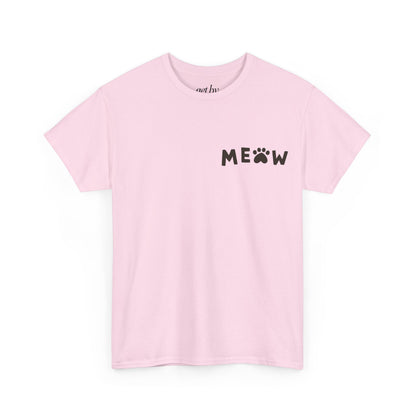 Cute Cat Lover Unisex Tee - "Meow" & "Introverted, but willing to discuss cats"