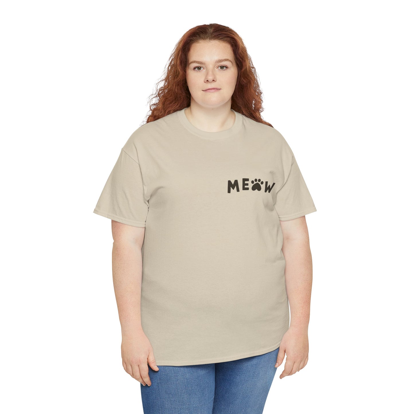 Cute Cat Lover Unisex Tee - "Meow" & "Introverted, but willing to discuss cats"
