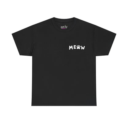 Cute Cat Lover Unisex Tee - "Meow" & "Introverted, but willing to discuss cats"